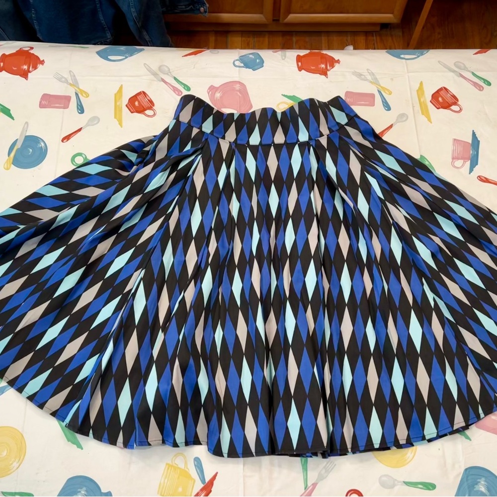 Pinup Couture by Laura Byrnes Blue Harlequin Long Jun